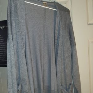 Gray Cardigan with pockets.